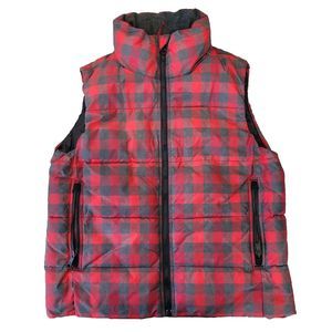 GAP Women's Plaid Full Zip Outdoor Vest Padded Sleeveless Winter Jacket XS